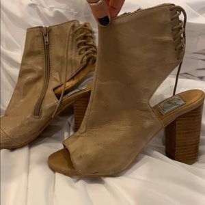 Jeffrey campbell nude leather heels